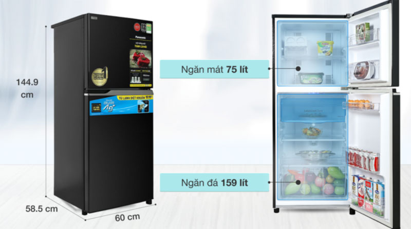 Tủ lạnh inverter Panasonic NR-TV261BPKV (234L) - Hàng chính hãng