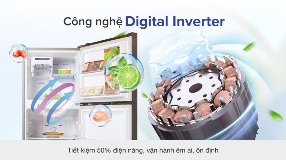 Tủ lạnh Samsung Inverter 208 lít RT20HAR8DBU/SV - Hàng chính hãng