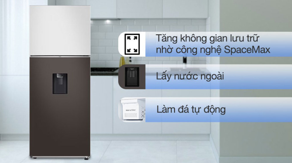 Tủ lạnh Samsung Inverter 406 lít Bespoke RT42CB6784C3SV - Hàng chính hãng