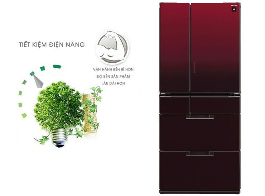 Tủ lạnh Sharp inverter 601 lít SJ-GF60A-R tiết kiệm điện