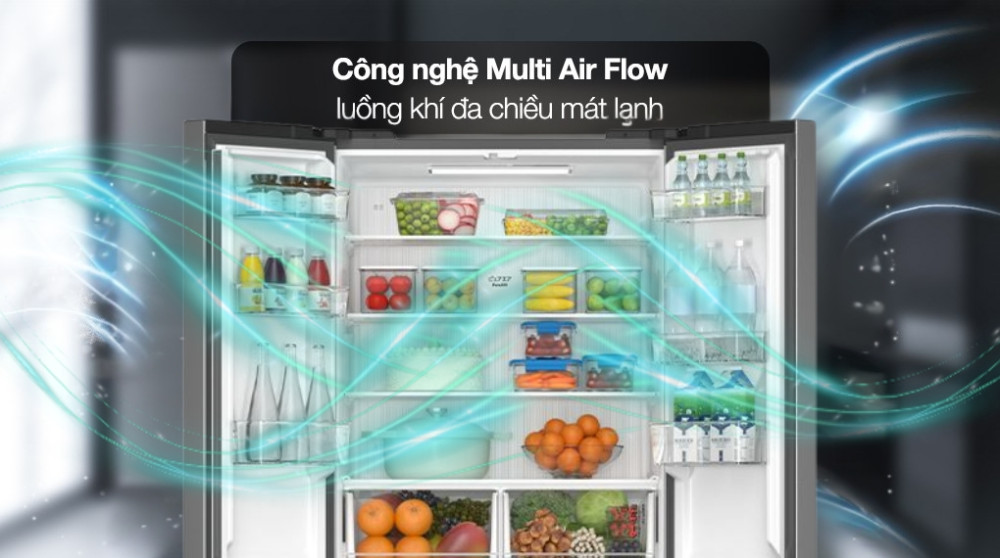 Tủ lạnh Toshiba Inverter 515 lít Multi Door GR-RF677WI-PMV(06)-MG - Hàng chính hãng