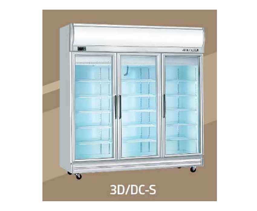 Tủ mát trưng bày 3 cánh kiếng Berjaya 3D/DC-SM - Hàng chính hãng