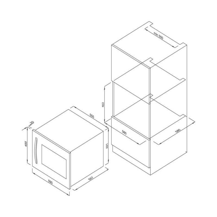 Bản thiết kế tủ bảo quản rượu vang Malloca MWC-22G