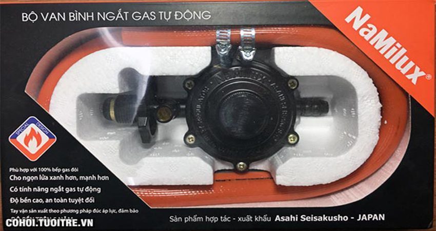 Bộ van dây gas Namilux điều áp ngắt gas tự động NA-345S - Hàng chính hãng