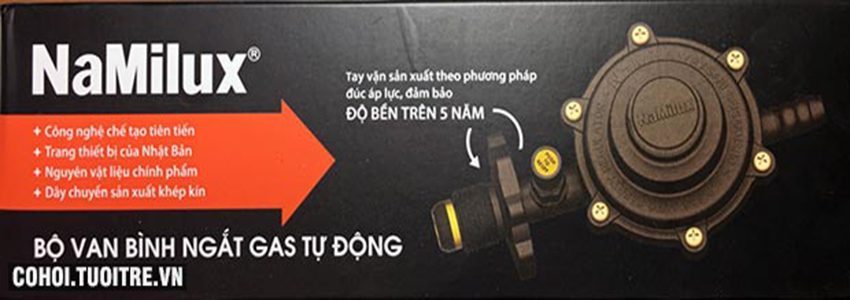 Bộ van dây gas Namilux điều áp ngắt gas tự động NA-345S - Hàng chính hãng