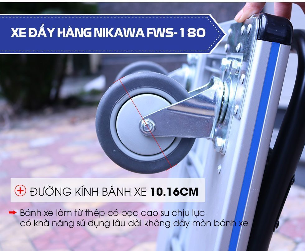 Xe đẩy hàng cao cấp Nikawa FWS-180 - Hàng chính hãng