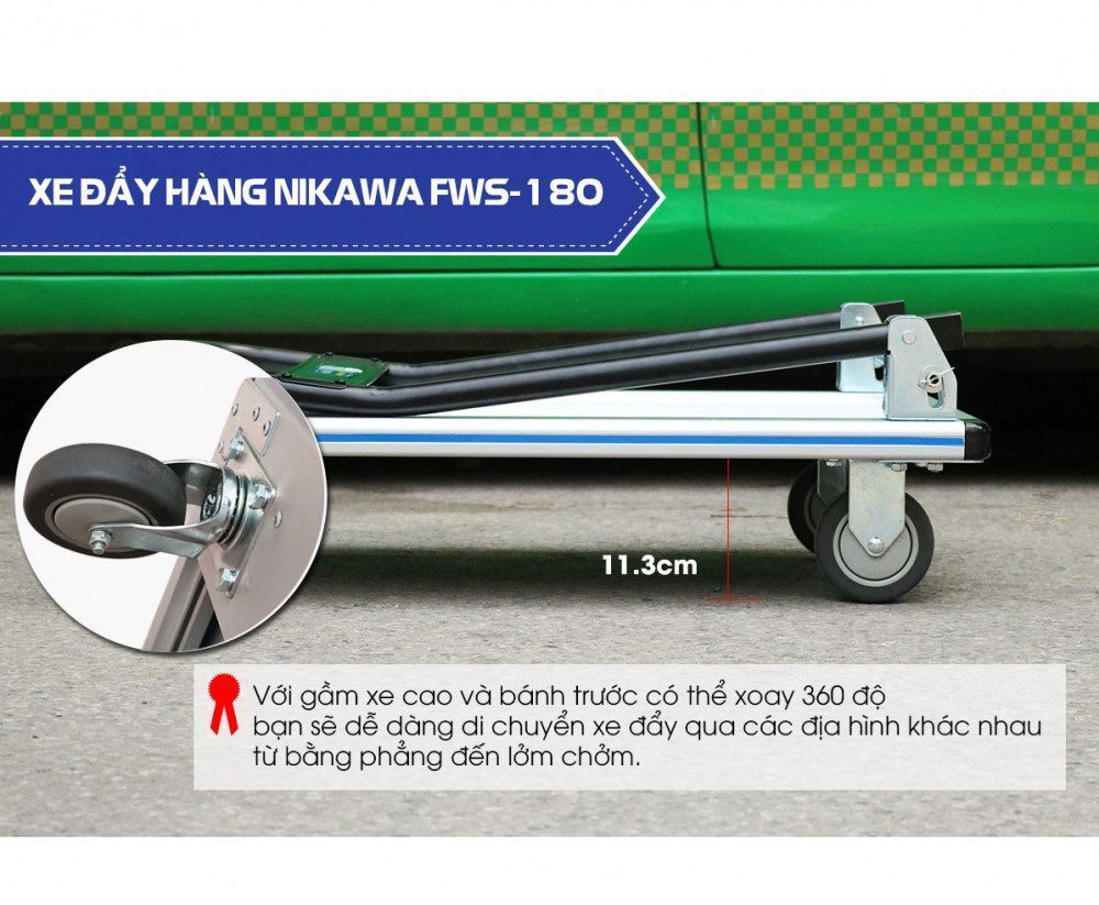 Xe đẩy hàng cao cấp Nikawa FWS-180 - Hàng chính hãng