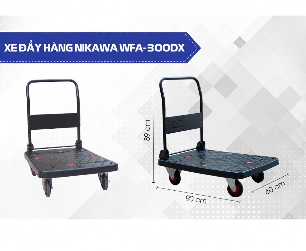 Xe đẩy hàng cao cấp Nikawa FWA-300DX - Hàng chính hãng