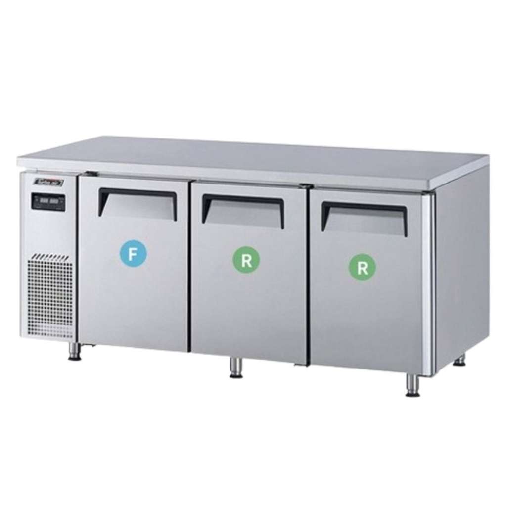 Bàn đông mát inox 3 cánh 1m8 Turbo Air KURF18-3  - Hàng chính hãng