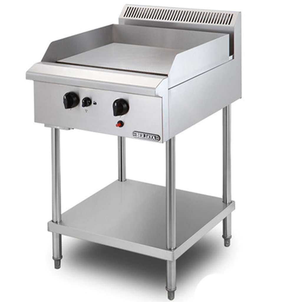 Bếp chiên bề mặt dùng gas có chân đứng Berjaya GG2BFS-17 - Hàng chính hãng