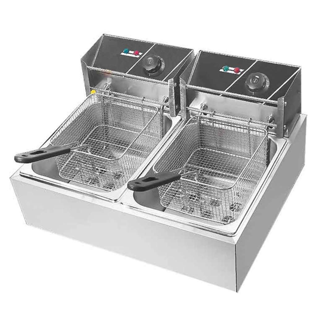 Bếp chiên nhúng điện đôi 2 Ngăn 6 Lít - Hàng chính hãng
