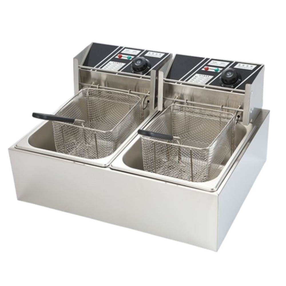 Bếp chiên nhúng điện đôi Goodfor KD-02 - Hàng chính hãng