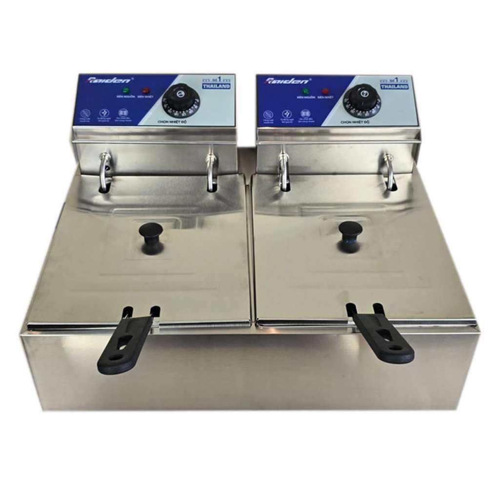 Bếp chiên nhúng điện đôi Raiden RD-1206 - Hàng chính hãng