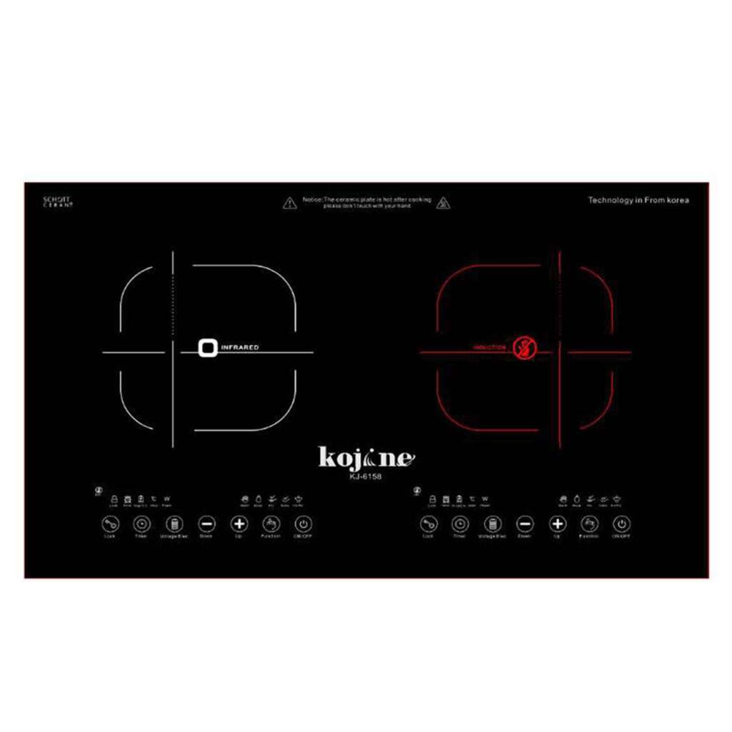 Bếp đôi điện từ và hồng ngoại Kojine KJ-6158 - Hàng chính hãng