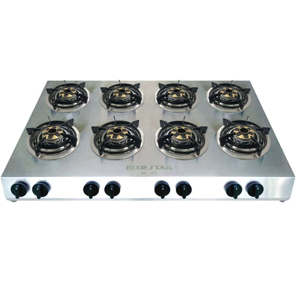 Bếp gas 8 lò điếu inox Bluestar BS-08SV - Hàng chính hãng