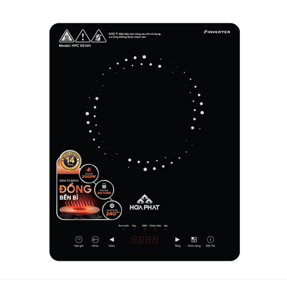 Bếp từ đơn Inverter Hòa Phát HPC-5S14H - Hàng chính hãng