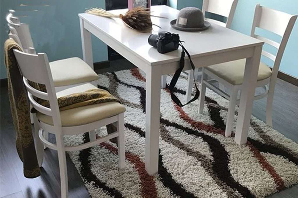 Bộ bàn ăn cao su 100% 1150x750x740 - Hàng chính hãng