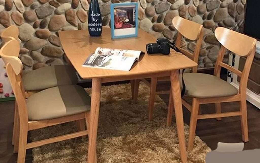 Bộ bàn ăn cao su 100% 1200x750x740 MS: MP01 - Hàng chính hãng