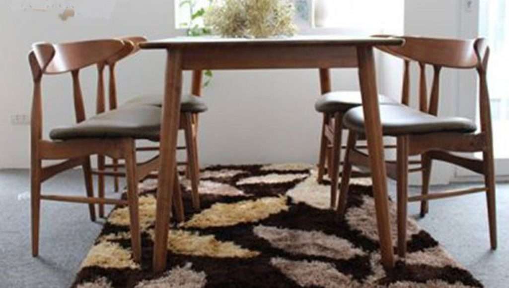 Bộ bàn ăn cao su 1.2m- 4 ghế - Hàng chính hãng