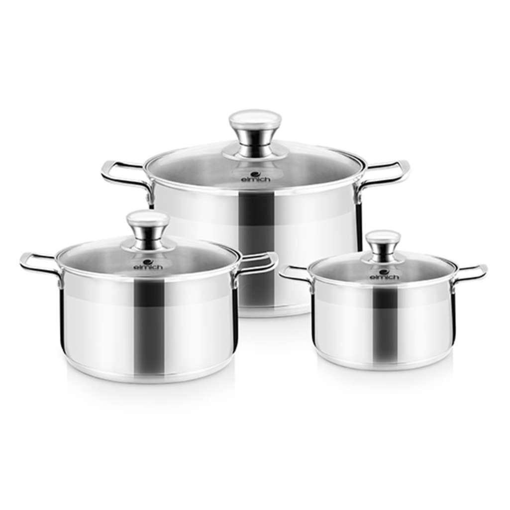 Bộ nồi inox 3 chiếc Elmich 2353366 - Hàng chính hãng