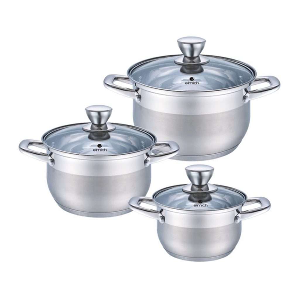 Bộ nồi inox 3 chiếc Smartcook Elmich SM-3337 - Hàng chính hãng