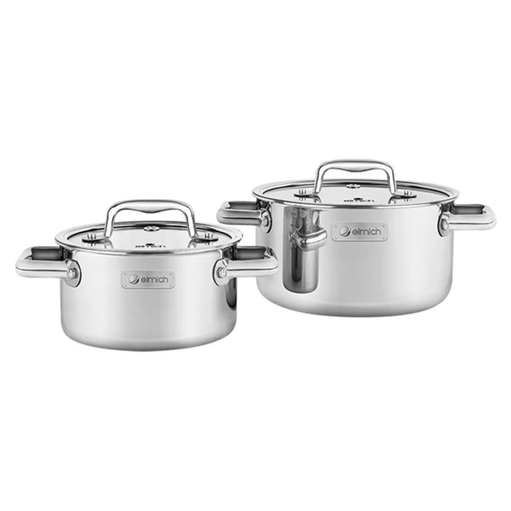 Bộ nồi inox liền khối Elmich Trimax ECO EL-8006 size 16, 20cm - Hàng chính hãng