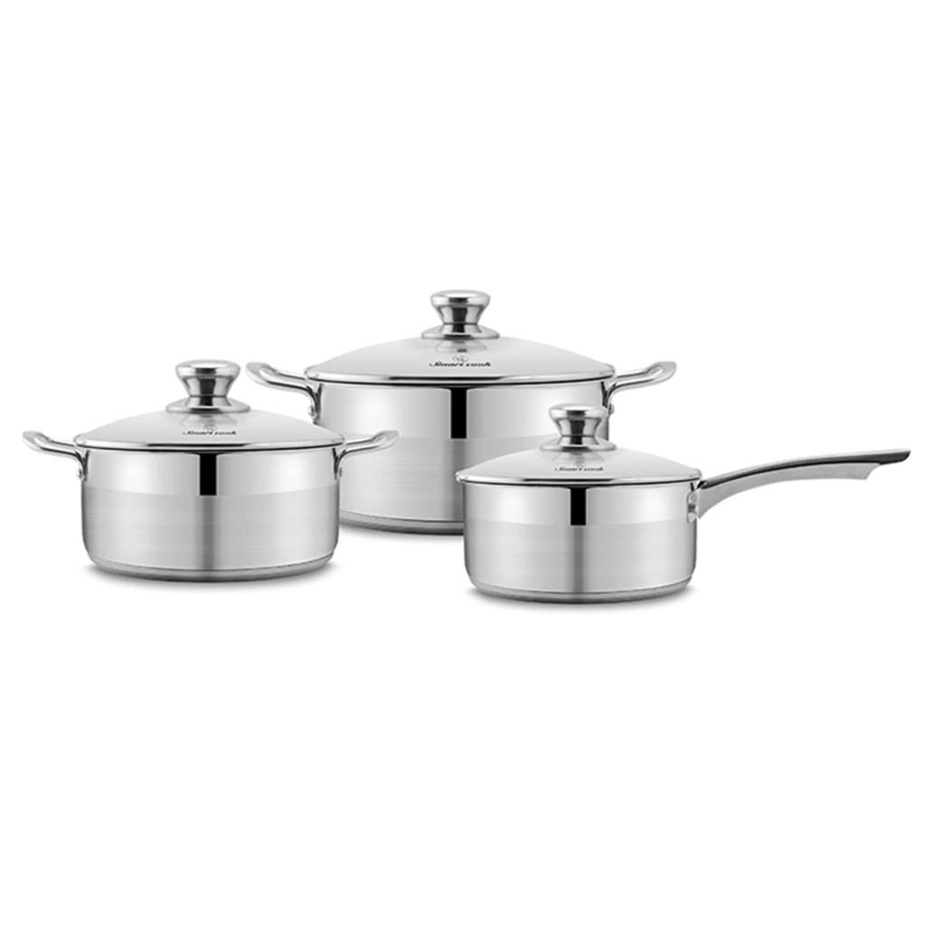Bộ nồi inox Smartcook SM-2102MN size quánh 16, 20 , 24cm - Hàng chính hãng