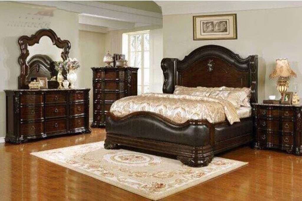 Bộ phòng ngủ bọc da xuất Châu Âu 1m95 - Hàng chính hãng