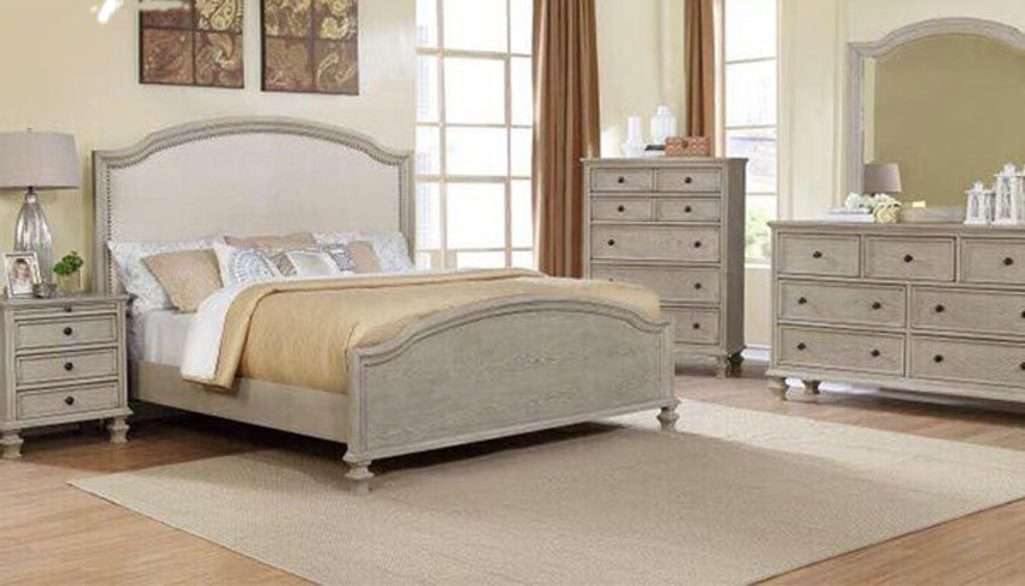 Bộ phòng ngủ gỗ cherry xuất đi Ý màu trắng - Hàng chính hãng