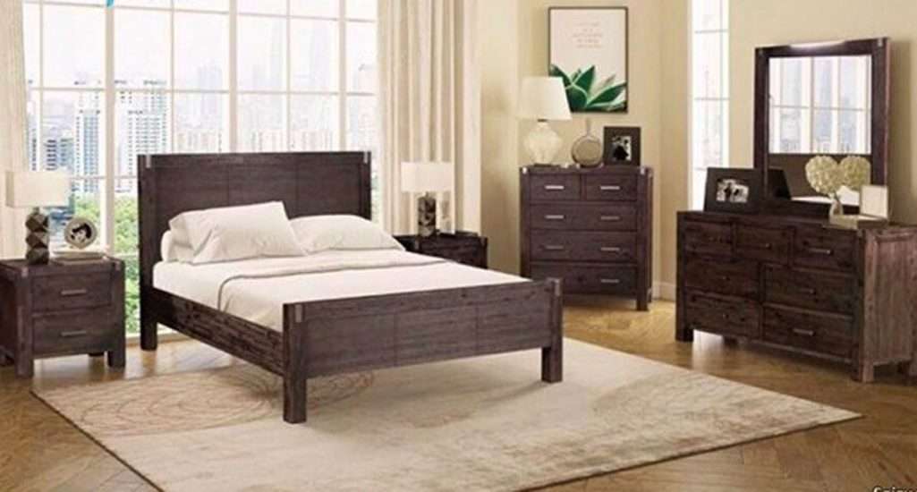 Bộ phòng ngủ gỗ tràm cào cước - Hàng chính hãng