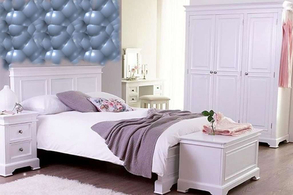 Bộ phòng ngủ trắng 1m6 x 2m - Hàng chính hãng