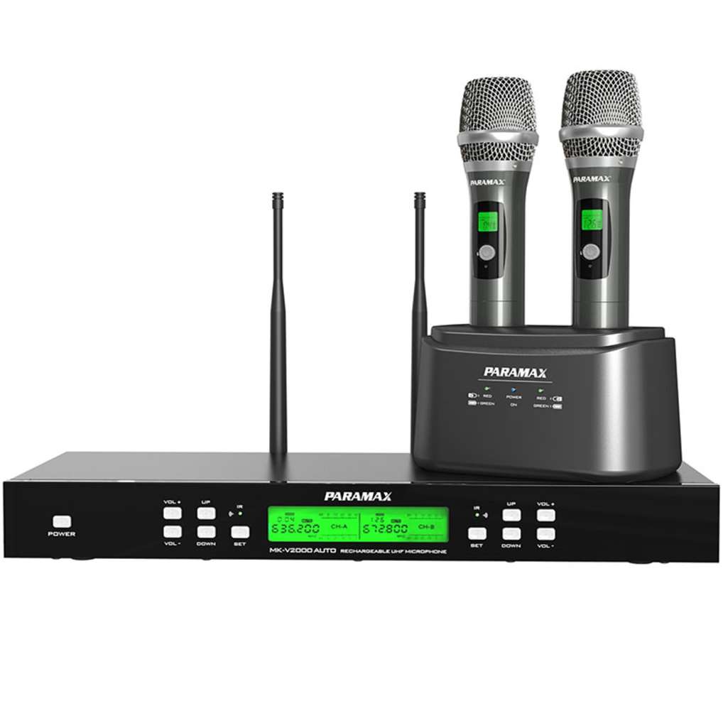 Cặp micro không dây Paramax MK-V2000 AUTO - Hàng chính hãng