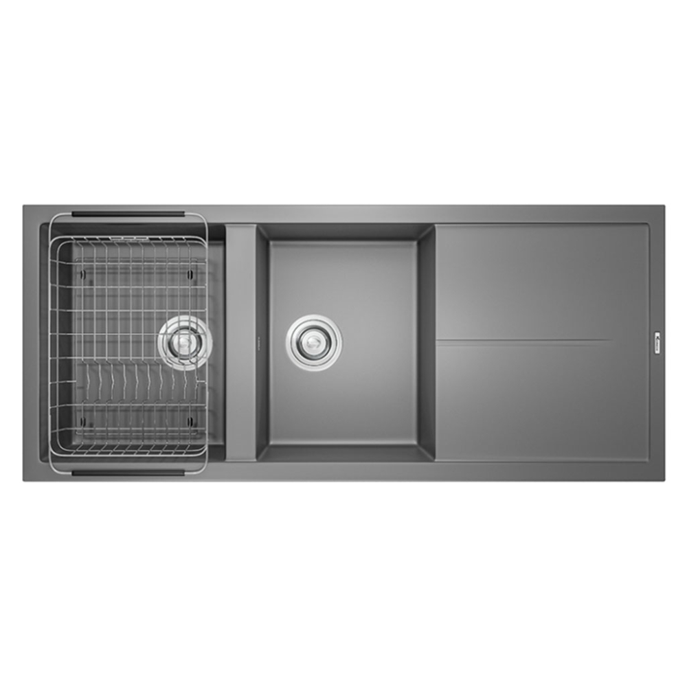 Chậu rửa bát đá Konox Granite Sink Livello Smart 1160 Grey - Hàng chính hãng