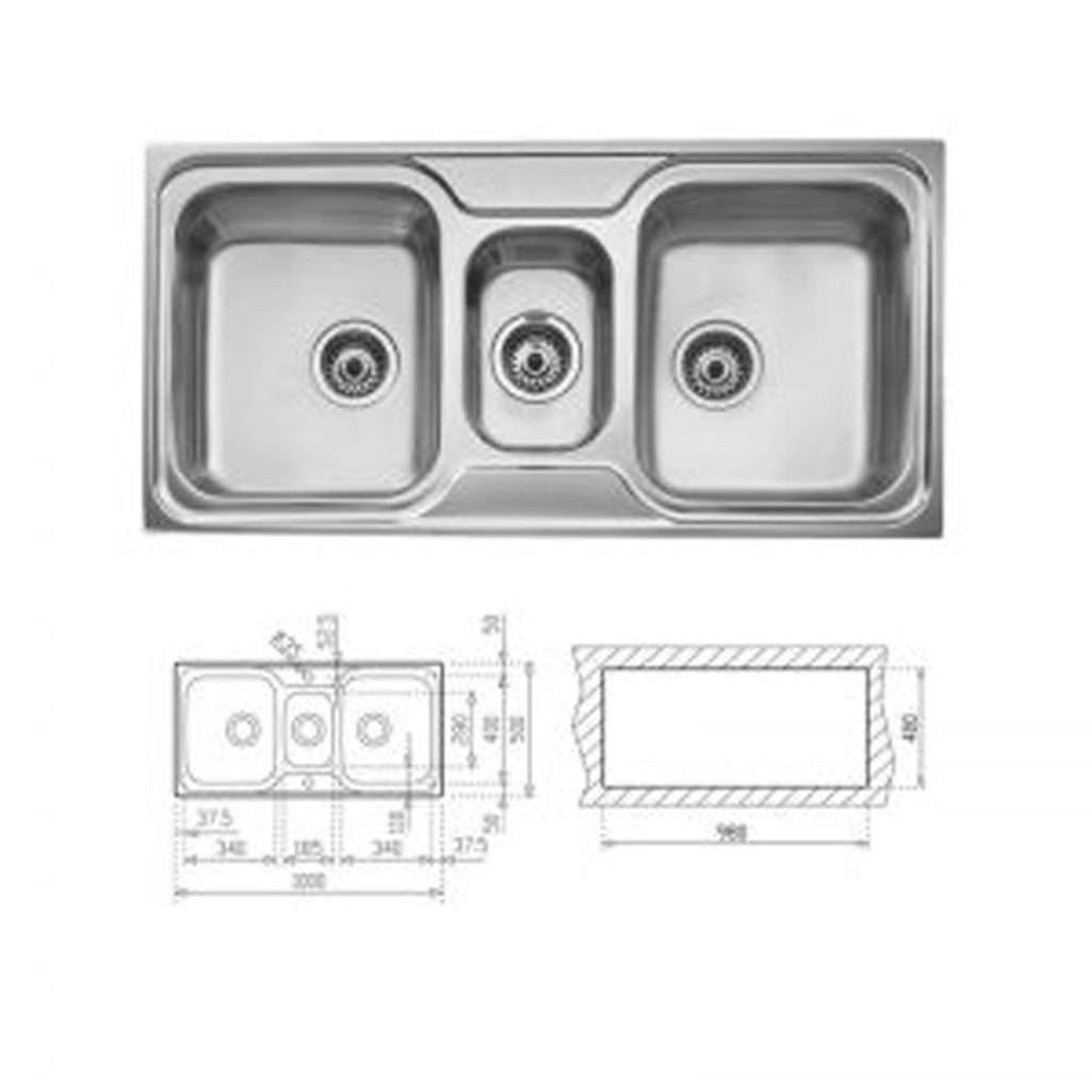 Chậu rửa bát Teka CLASSIC 2½B - Hàng chính hãng