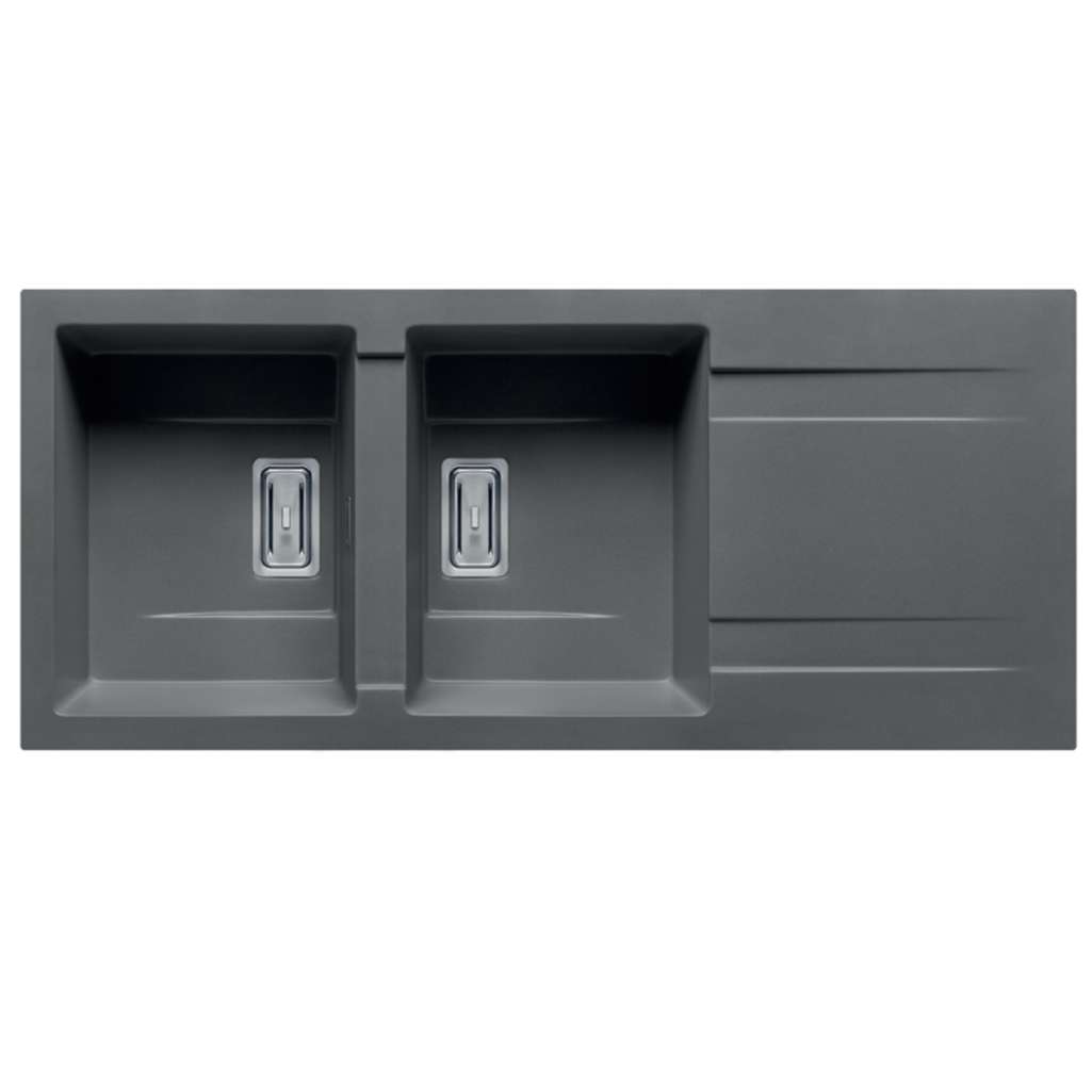 Chậu rửa chén Elica KARTESIO 2B 1D IRON GREY - Hàng chính hãng