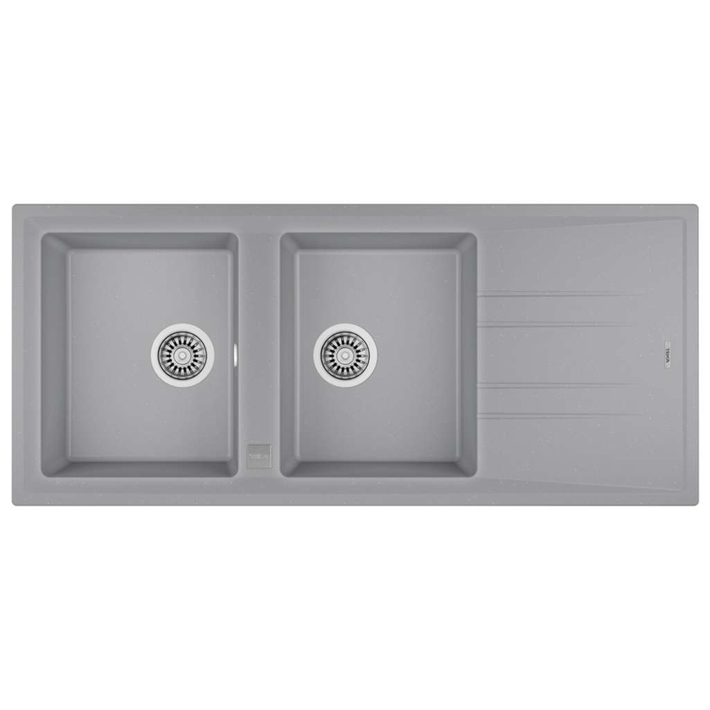 Chậu rửa chén Teka STONE 80 B-TG 2B 1D Grey - Hàng chính hãng