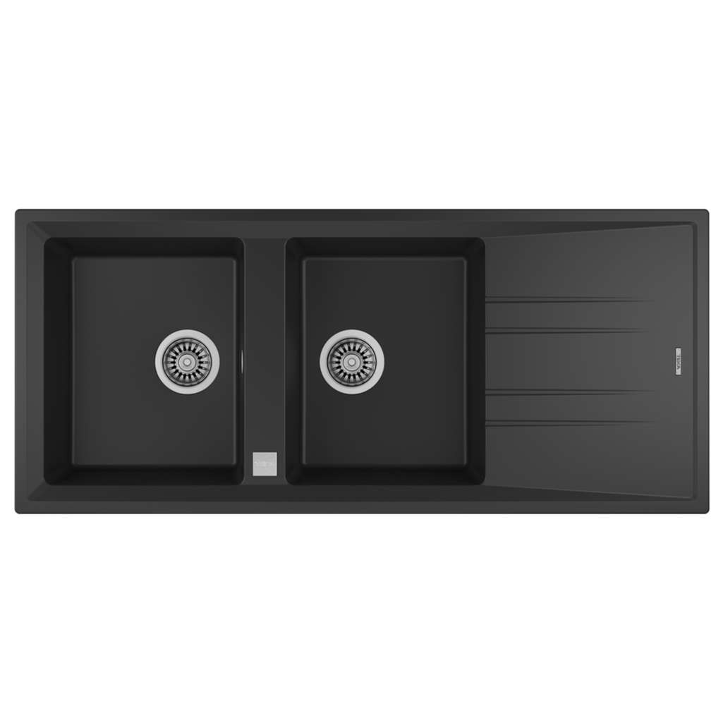 Chậu rửa chén Teka STONE 80 B-TG 2B 1D Black - Hàng chính hãng