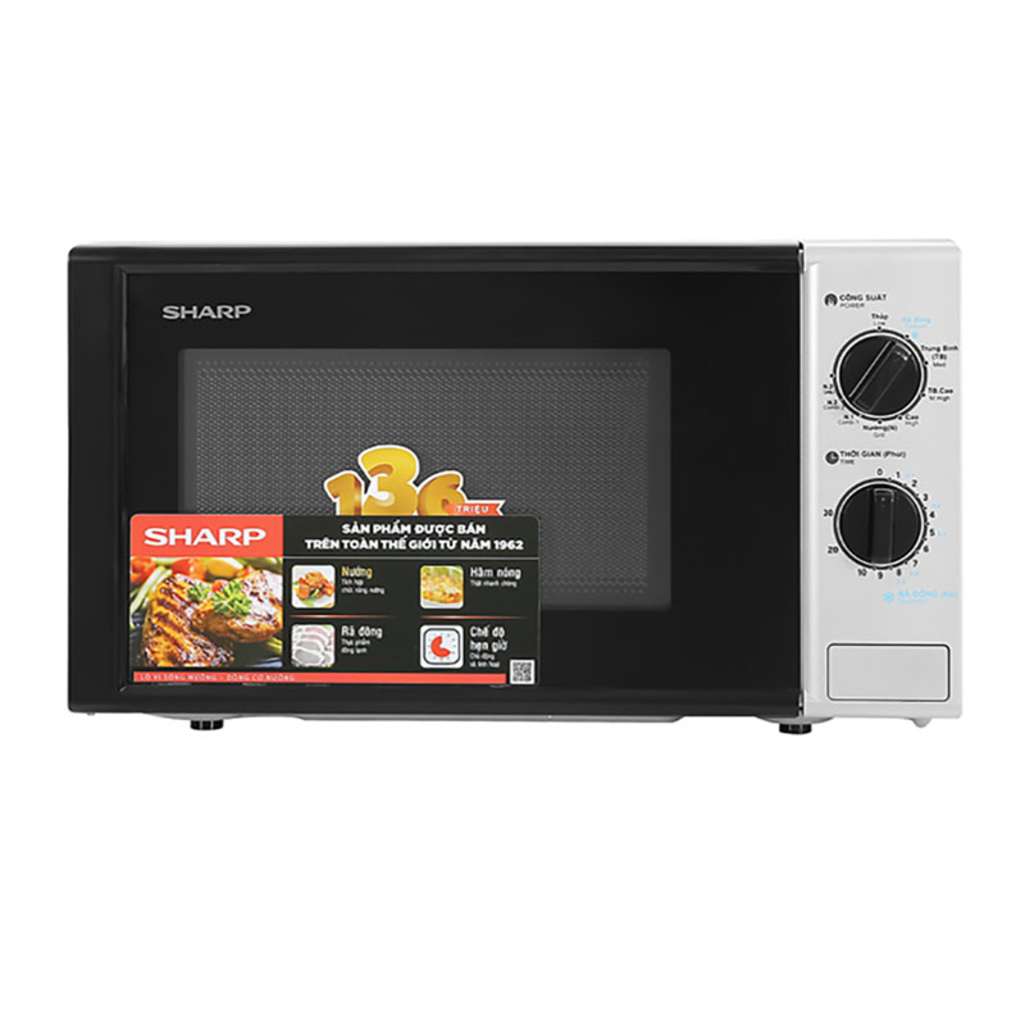 Lò vi sóng kết hợp nướng Sharp R-G225VN-BK - Hàng chính hãng