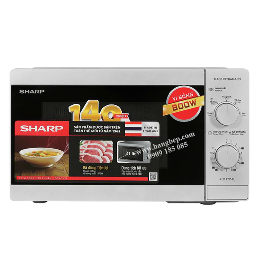 Lò vi sóng Sharp R-211TV-SL 21 lít  - Hàng chính hãng