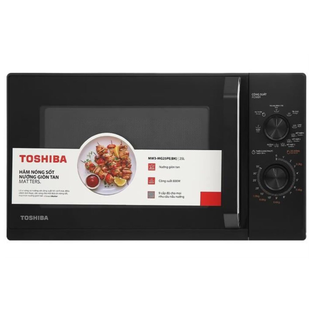 Lò vi sóng Toshiba 25 lít MW3- MG25PE(BK) - Hàng chính hãng