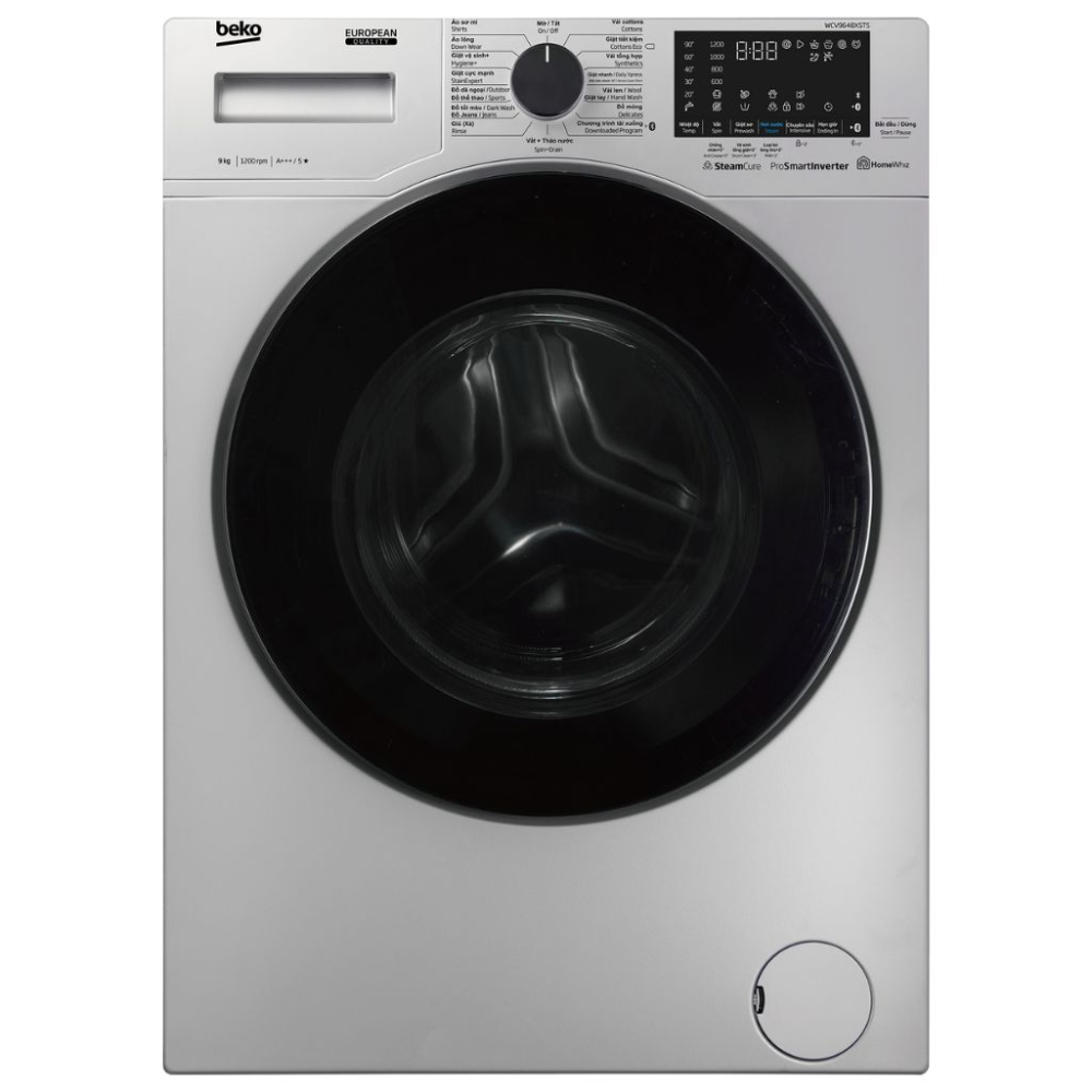 Máy giặt Beko Inverter 9 kg WCV9648XSTM - Hàng chính hãng