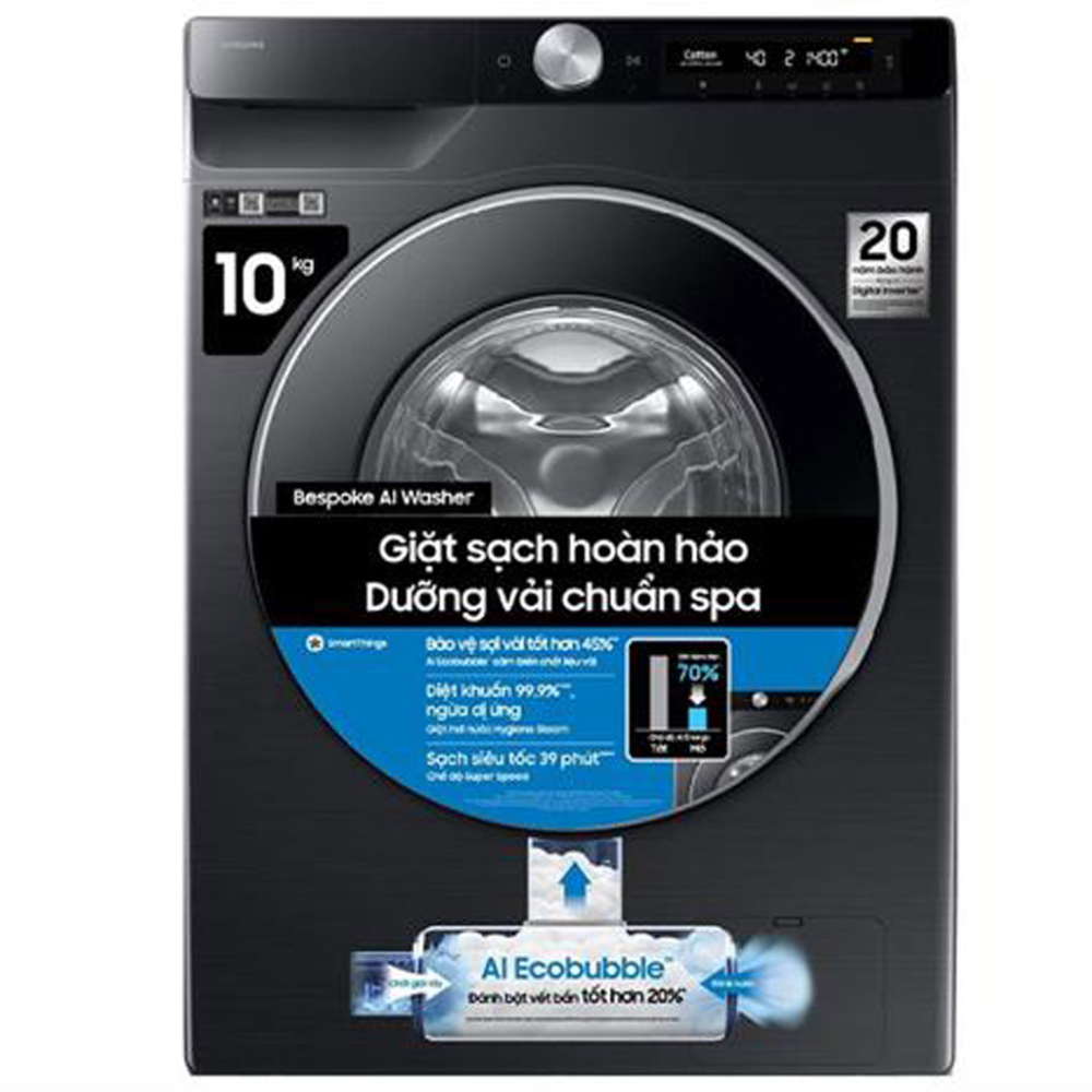 Máy giặt Samsung AI EcoBubble Inverter 10 kg WW10DG6U34LBSV - Hàng chính hãng