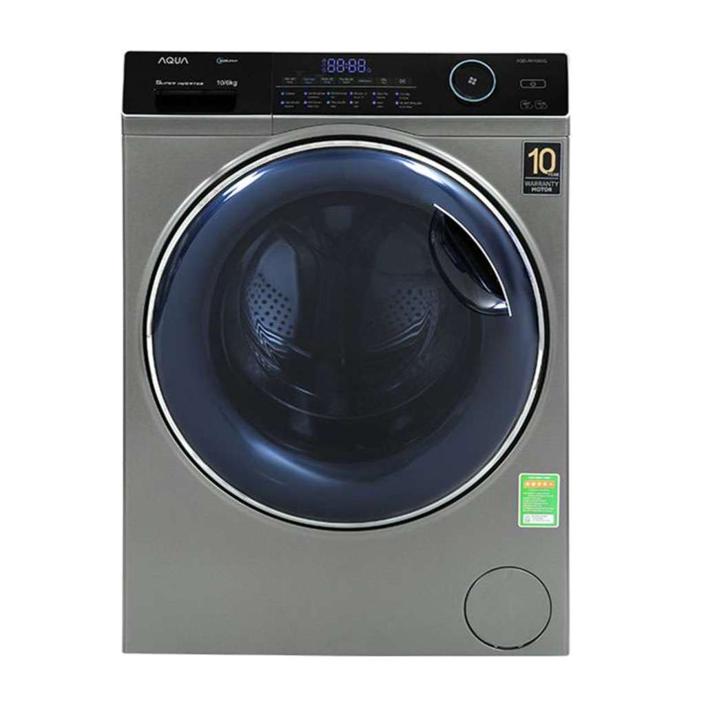 Máy giặt sấy Inverter giặt 10 kg - sấy 6 kg Aqua AQD-AH1000G.PS - Hàng chính hãng
