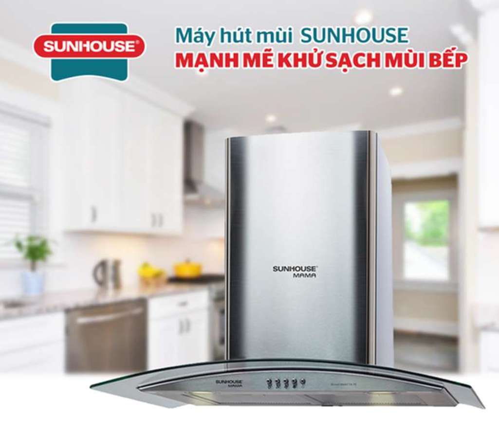 Máy hút mùi kính cong Sunhouse Mama MM6719-70 - Hàng chính hãng