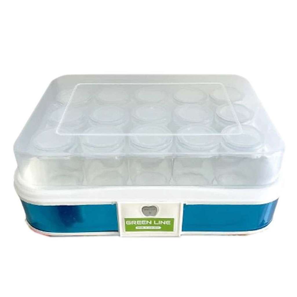 Máy làm sữa chua tự động Green Line 15 cốc thủy tinh - Hàng chính hãng