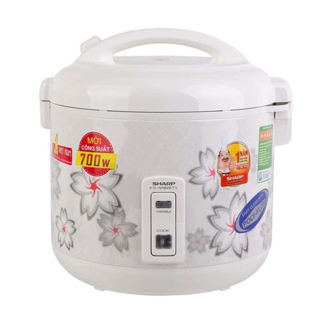 Nồi cơm điện nắp gài Sharp KS-N182ETV-SW - Hàng chính hãng