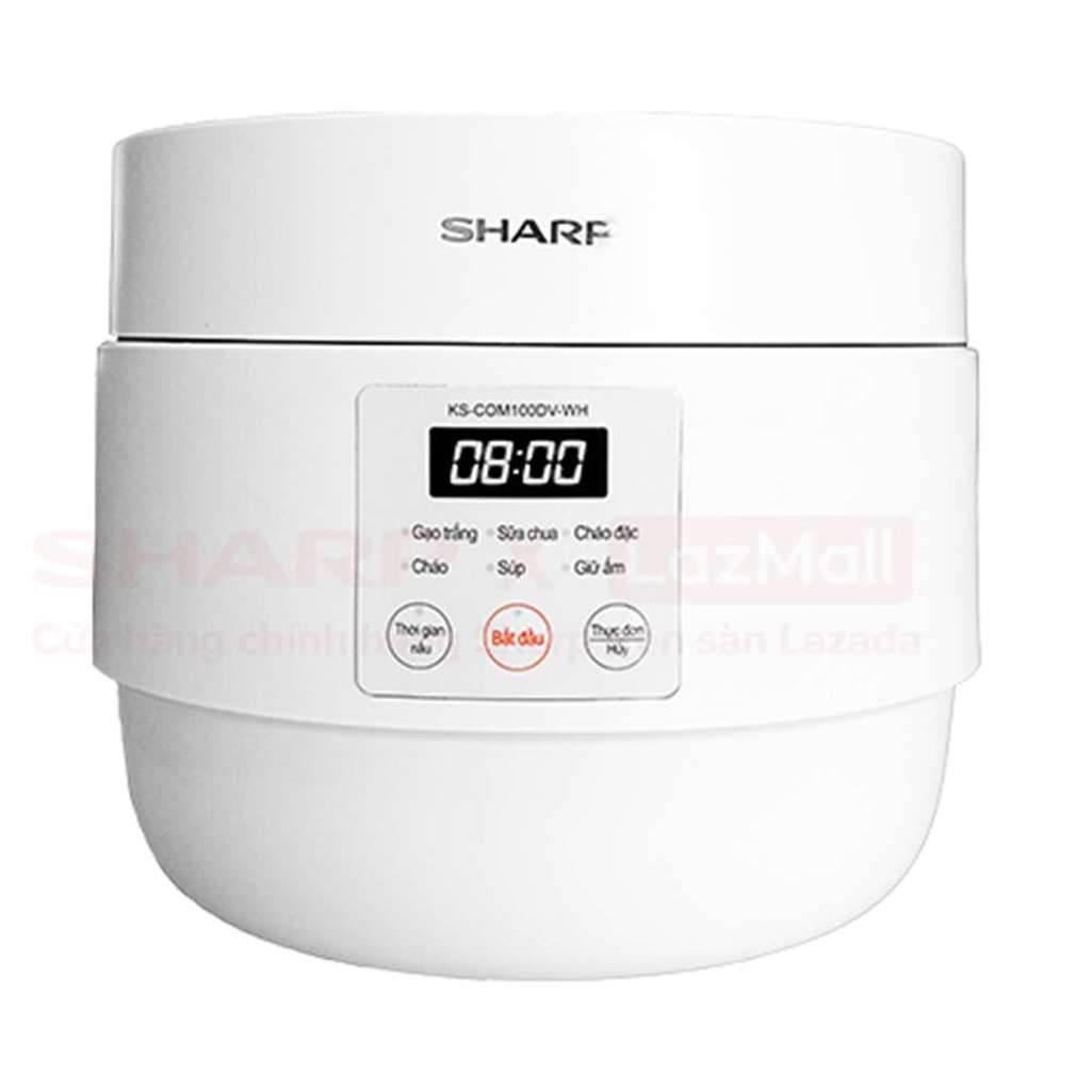 Nồi cơm điện Sharp KS-COM100DV-WH - Hàng chính hãng