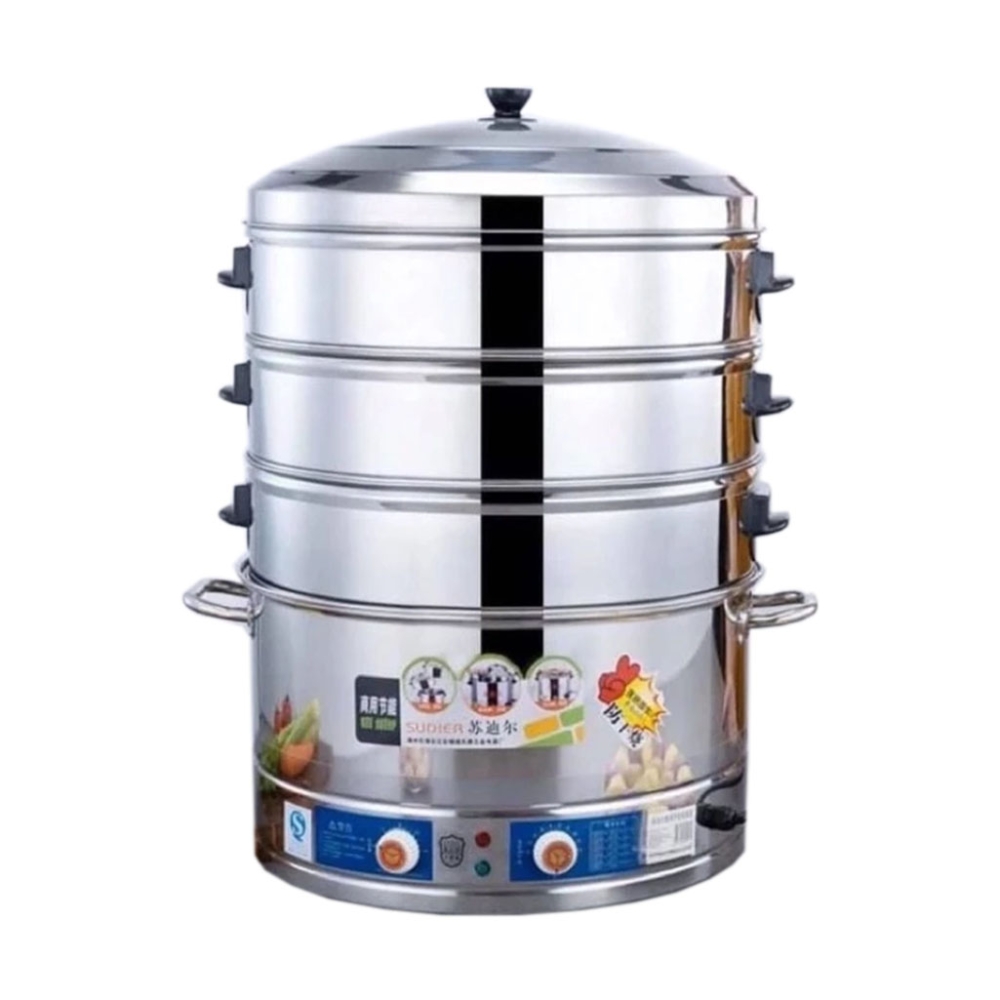 Nồi hấp điện 3 tầng công xuất 3000W Sudier Size-52cm - Hàng chính hãng