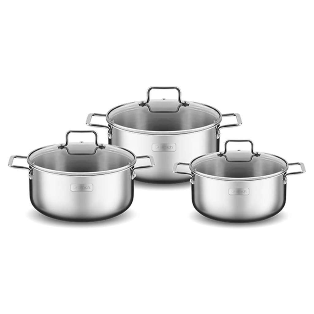 Nồi inox liền khối Elmich Trimax XR EL-3843 size 16, 20, 24cm - Hàng chính hãng