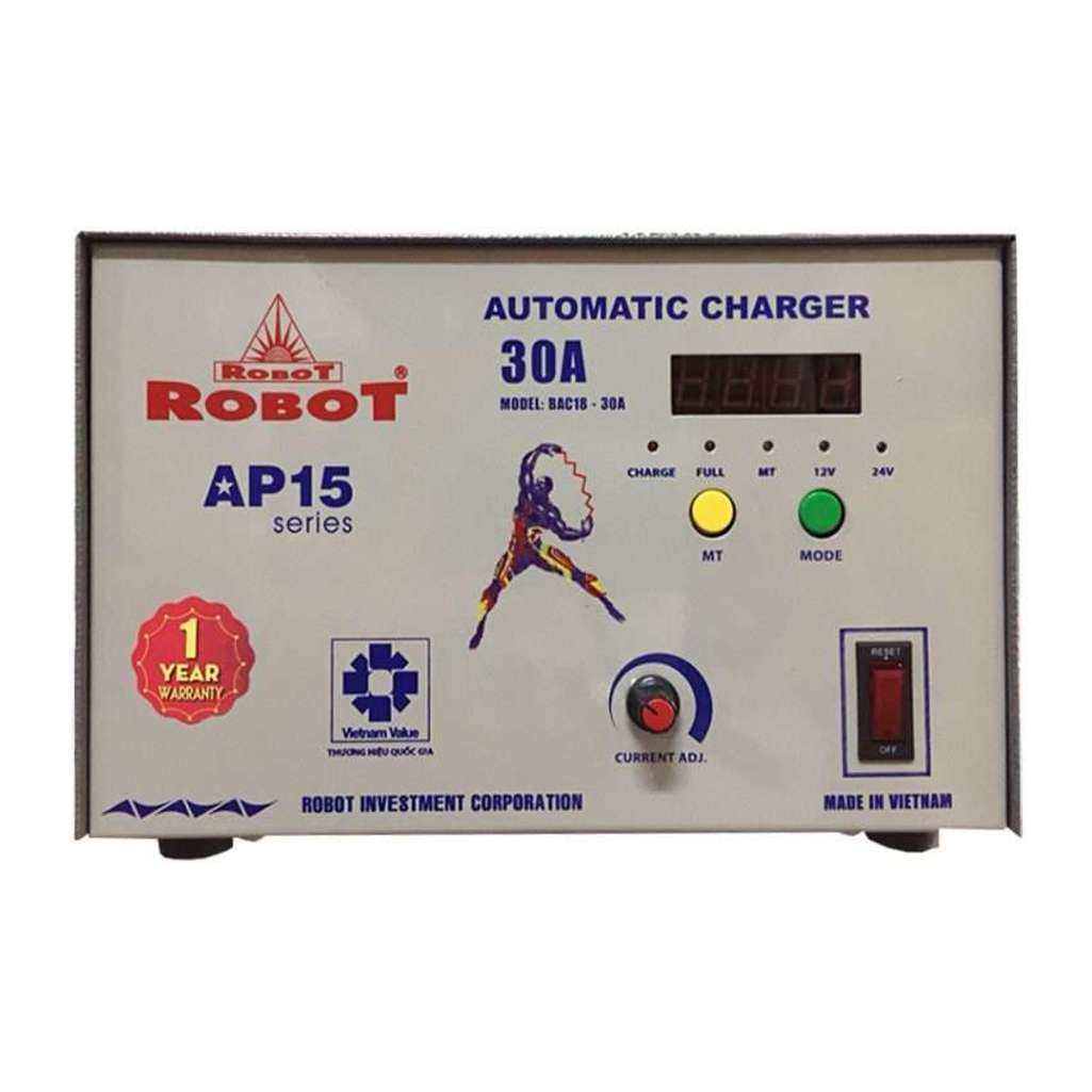 Sạc ắc quy tự động Robot BAC18-30A-AP15 - Hàng chính hãng